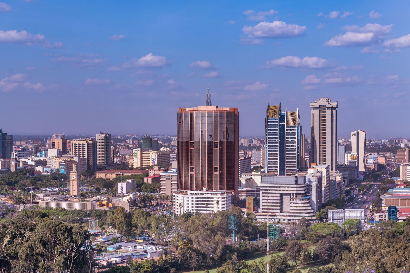 Nairobi city skyline in Kenya